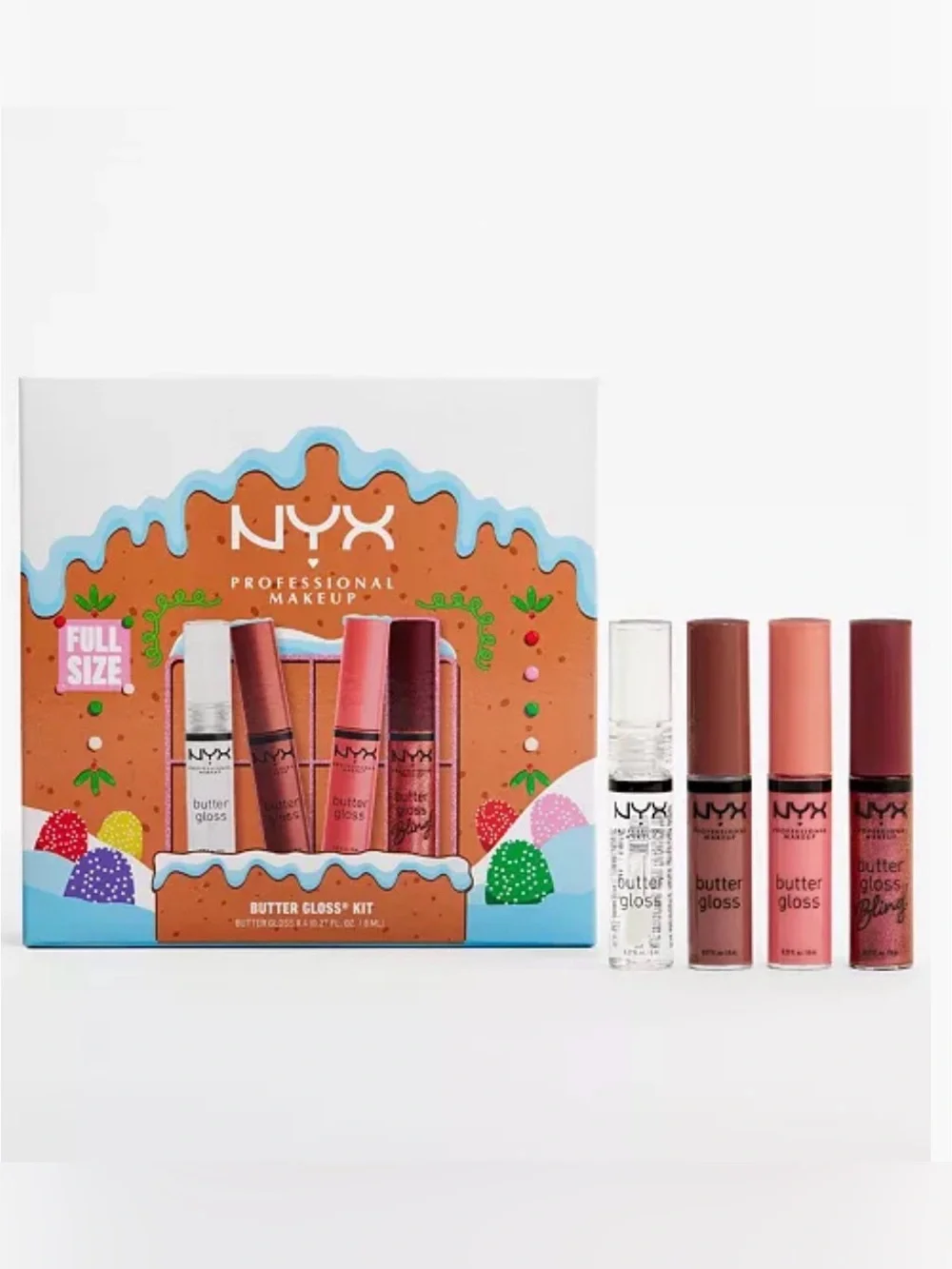 NWT NYX Butter Gloss Kit - Neutral Pink & Brown Shades